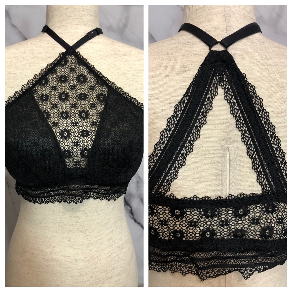 NWT VS Black Lace Bra Top